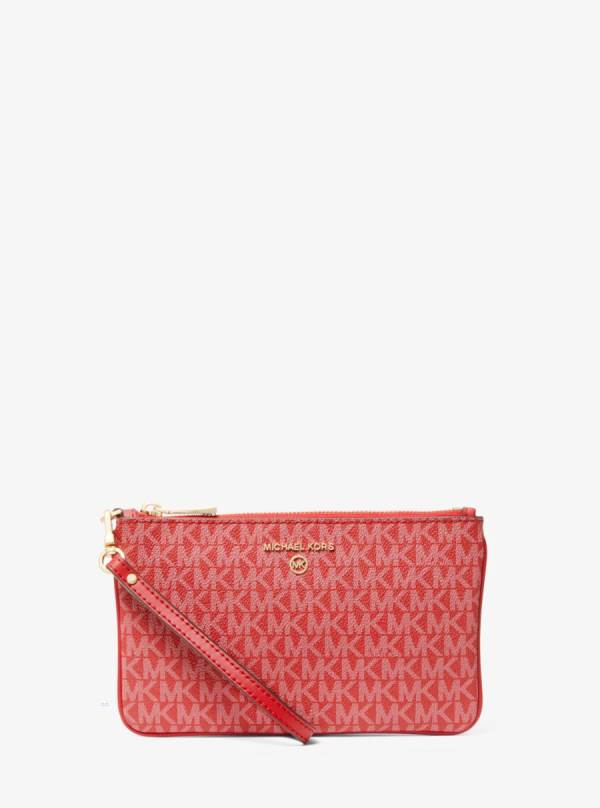 Damske Penazenky Michael Kors Medium Logo Wristlet Červené - Doplnky Michael Kors Lacne | RAFMH-9247
